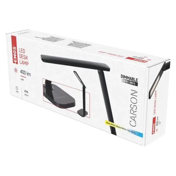 EMOS LED stolní lampa CARSON černá Z7618B
