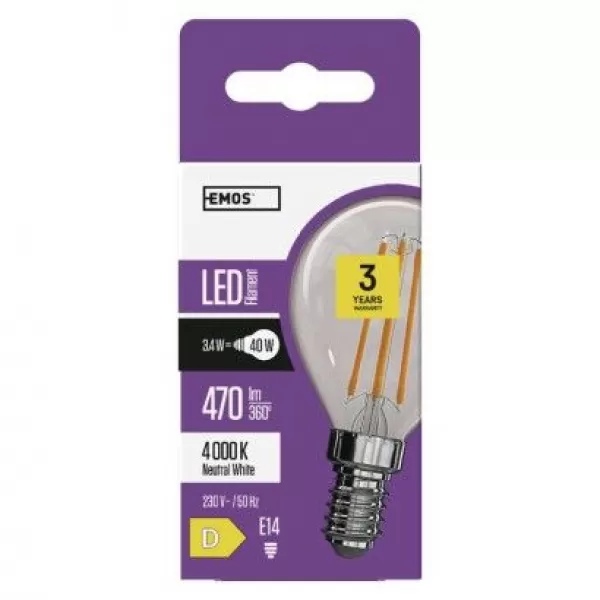 EMOS LED FLM MINI GL 3,4W E14 ZF1221