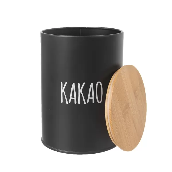 Dóza plech/bambus pr. 11 cm Kakao BLACK CZ, SK