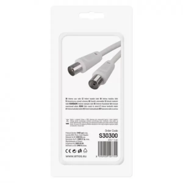 EMOS Kabel anténní koax.3,5m S30300