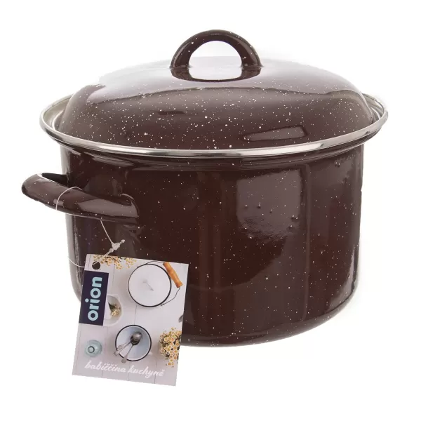 Kastrol smalt BROWN Lem 2,5 l+poklice
