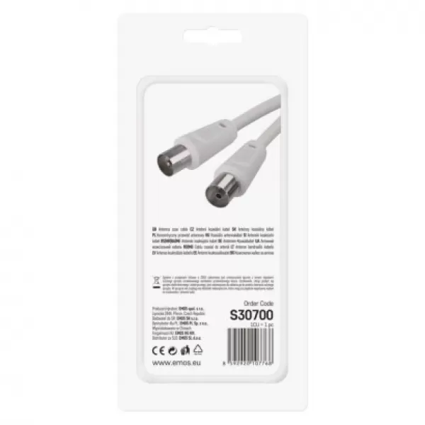 EMOS Kabel anténní koax.7,5m S30700