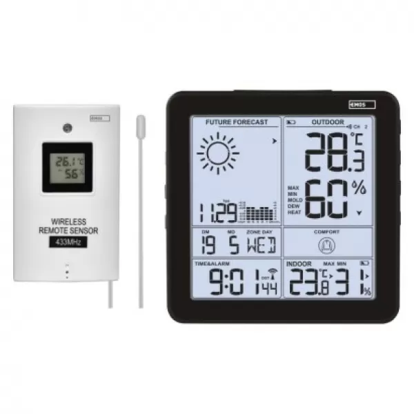 EMOS Domácí bezdrátová meteostanice (E5080)