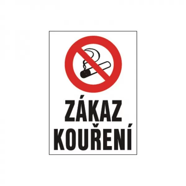 Tabulka bezpečnostní - Zákaz kouření 12318 A4 bez barvy