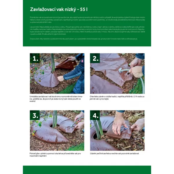 Vak zavlažovací nízký pro stromy a keře 55L