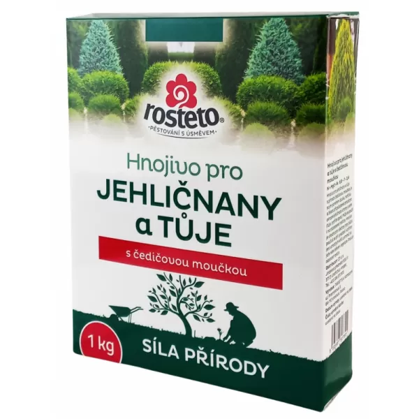 Hnojivo Rosteto s čedičovou moučkou-jehličnany a tůje 1kg