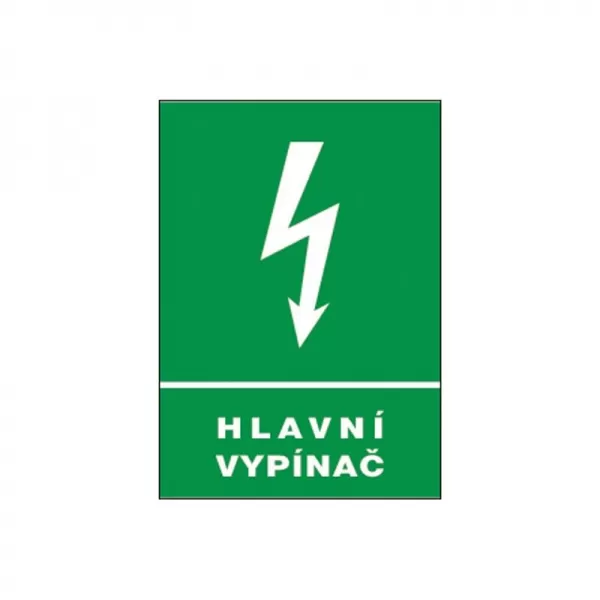 Tabulka bezpečnostní-Hlavní vypínač