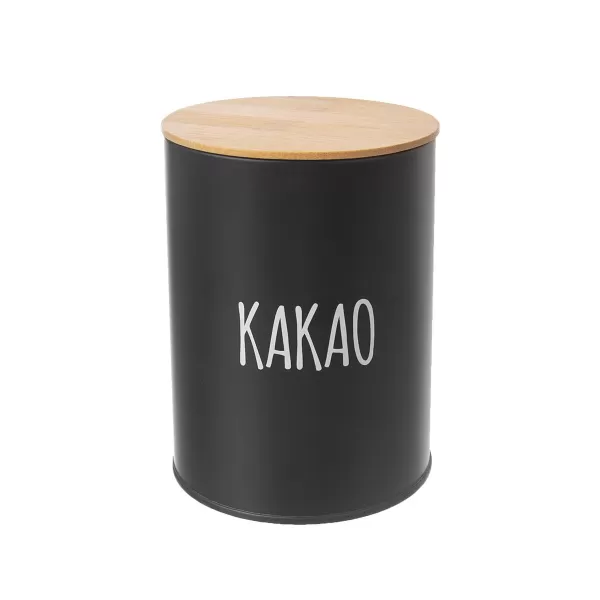 Dóza plech/bambus pr. 11 cm Kakao BLACK CZ, SK
