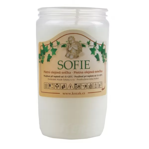 Svíčka olejová Sofie 120g bílá