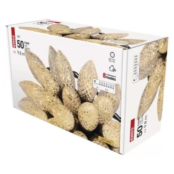 EMOS 50LED CONE 9,8M MF WW (D5ZW01) řetěz