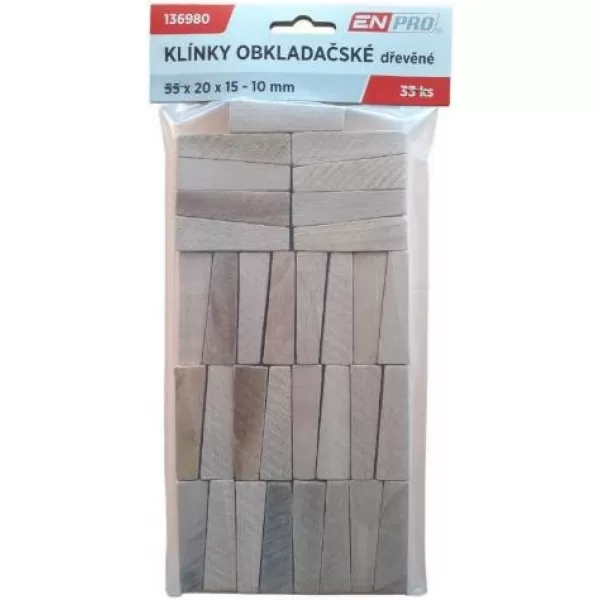 Klínky podlahové dřevěné,55x20x15-10mm, 33ks ENPRO