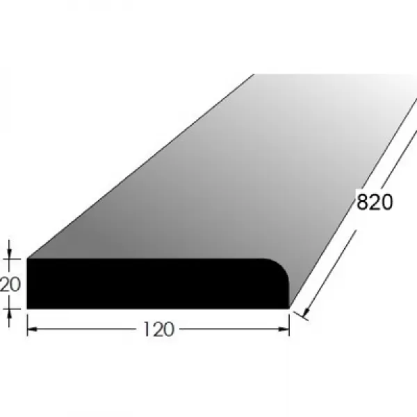 Práh R BK 800x120