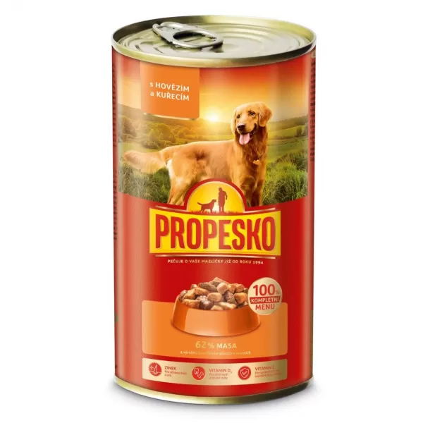 JUKO PROPESCO kousky pes hovězí,kuřecí v omáčce 1240g