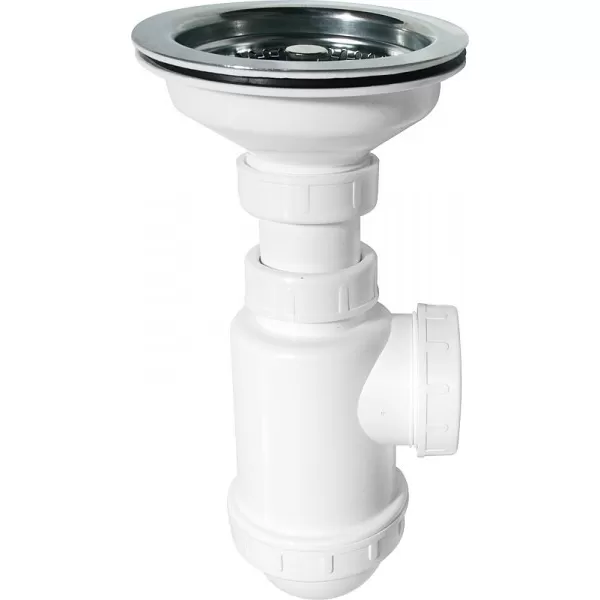 Alca plast A446 sifon dřezový s nerez.mřížkou pr.115