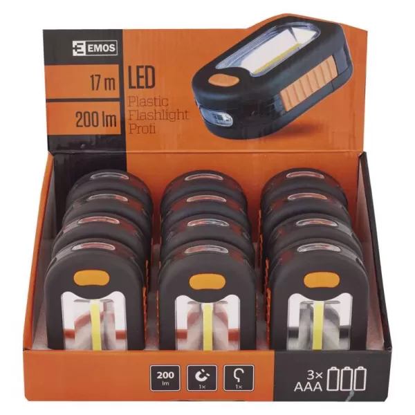 EMOS Svítilna LED 3 LED COB 3xAAA P3889