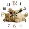 Hodiny nástěnné dřevo Cat pr. 34cm