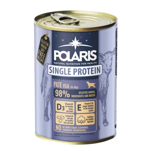 JUKO Polaris Single Protein paté pro psy - Telecí konzerva 400g