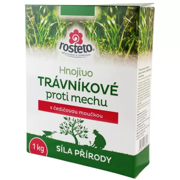 Hnojivo Rosteto s čedičovou moučkou-trávníkové proti mechu 1kg
