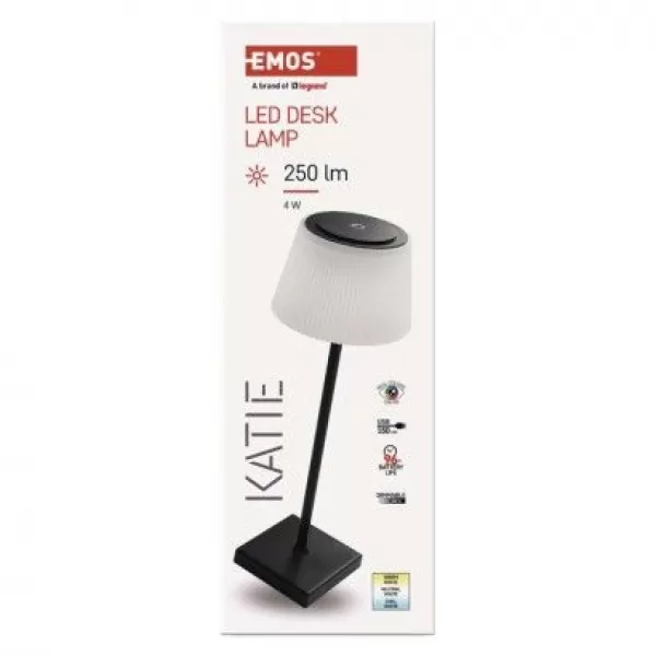 EMOS LED stolní lampa KATIE černá