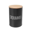 Dóza plech/bambus pr. 11 cm Strouhanka BLACK CZ