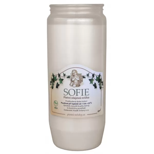 Svíčka olejová Sofie 180g bílá