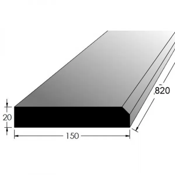 Práh R BK 800x150