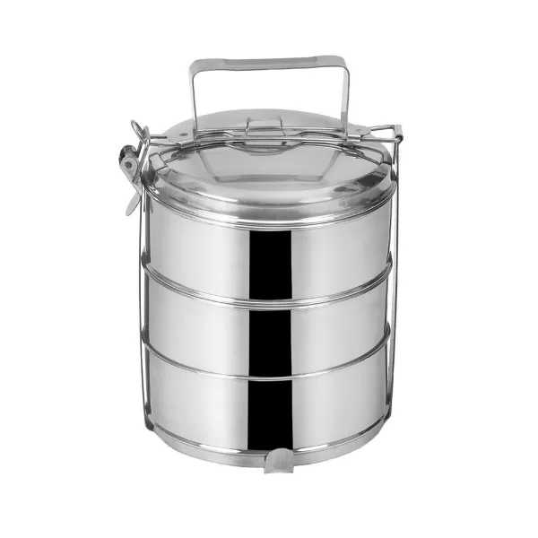 Jídlonosič nerez+víka 3x1,3 l, pr. 16 cm