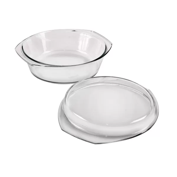 Pekáč borosil. sklo pr. 20 cm, 24x9 cm víko