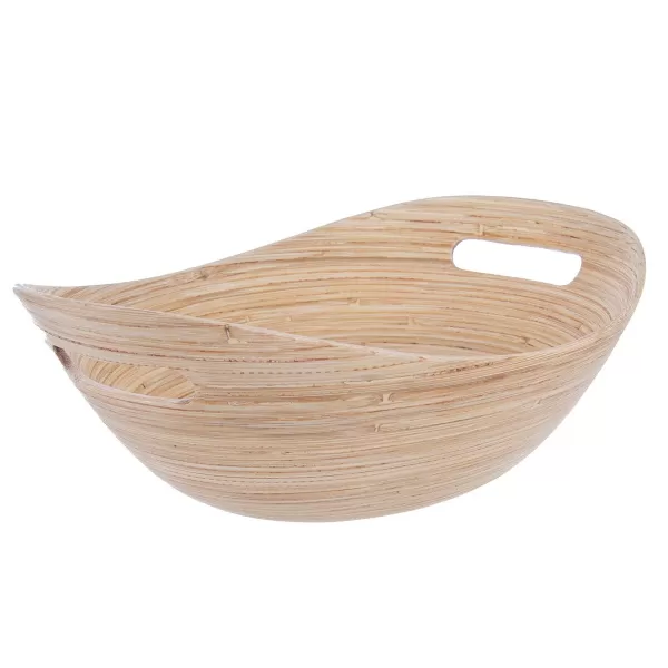 Mísa točený bambus ovál 32x24,5 cm
