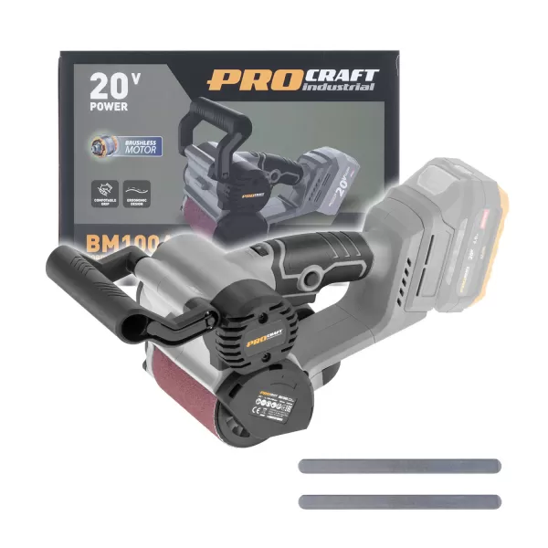PROCRAFT Aku válcová (satinovací) bruska Industrial BM100A (bez baterie a nabíječky)