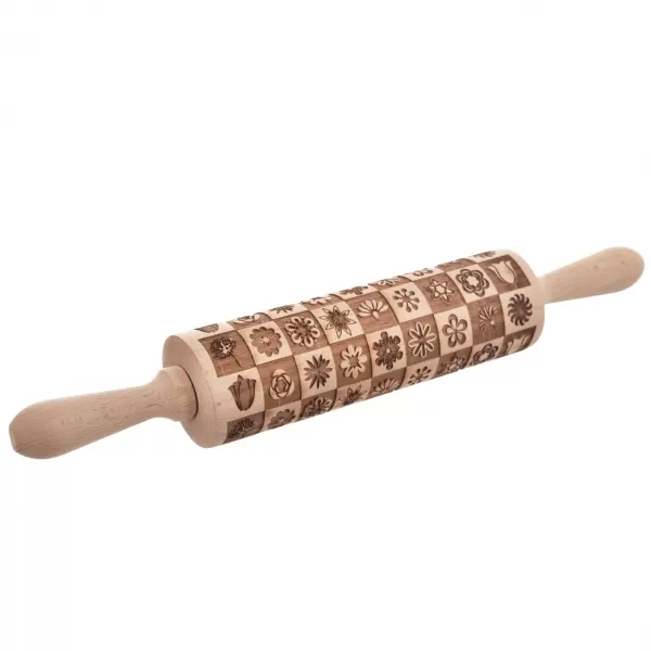 Váleček dřevo Dekor d. 20/38 cm Motiv