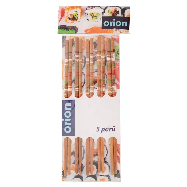 Jídelní hůlky dřevo sushi 5 párů