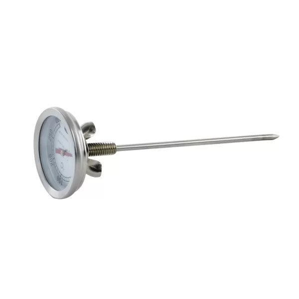Teploměr kuch. nerez/sklo do udírny 16 cm