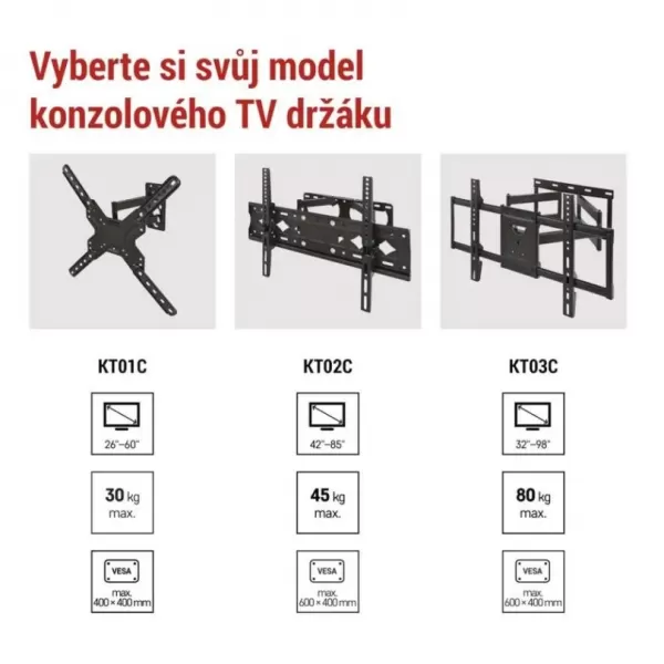 EMOS Držák konzolový pro TV 26-60" KT01C