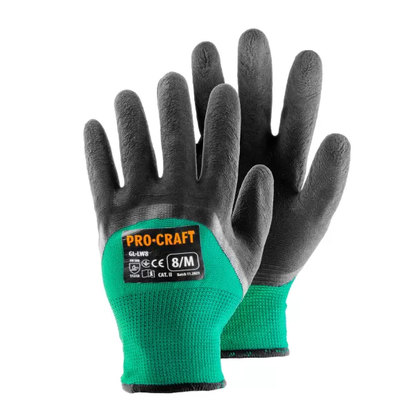 PROCRAFT Pracovní rukavice máčené v latexu vel.L GL-LW9