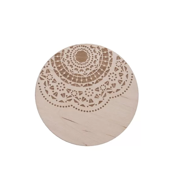 Podtácek dřevo MANDALA pr. 12 cm 1 ks