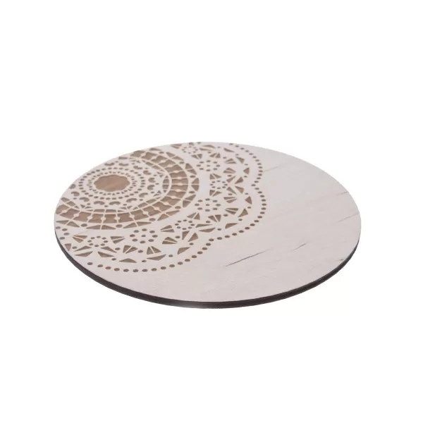 Podtácek dřevo MANDALA pr. 12 cm 1 ks