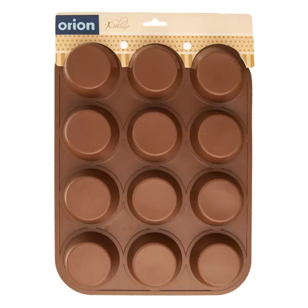 Forma silikon muffiny 12 hnědá