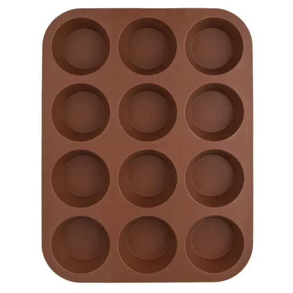Forma silikon muffiny 12 hnědá