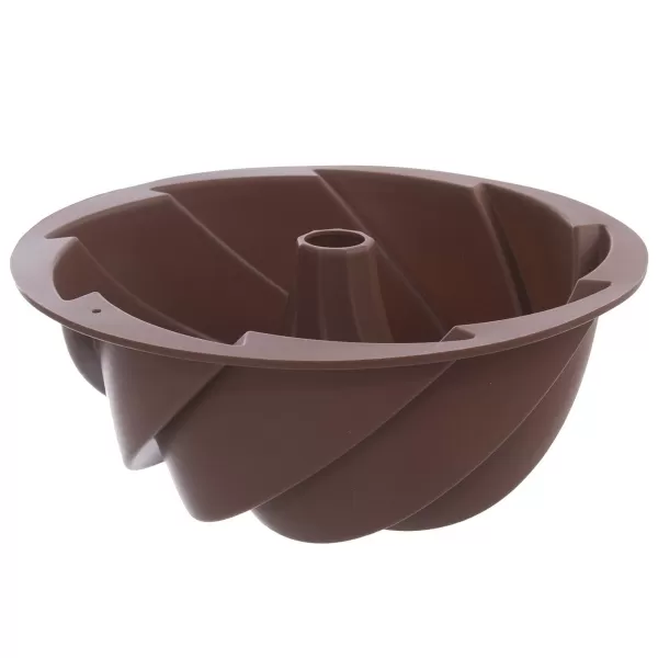 Forma silikon bábovka flower pr. 23,5 cm hnědá