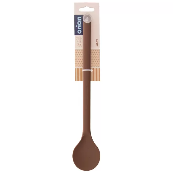 Vařečka silikon kulatá 28 cm hnědá