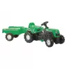 Šlapací traktor Ranchero s vlečkou, zelený