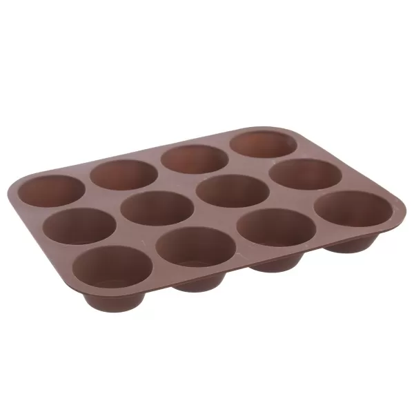 Forma silikon muffiny 12 hnědá