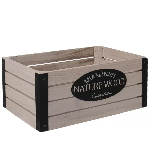 Bedýnka dřevo/kov Rustic 31x21x13 cm
