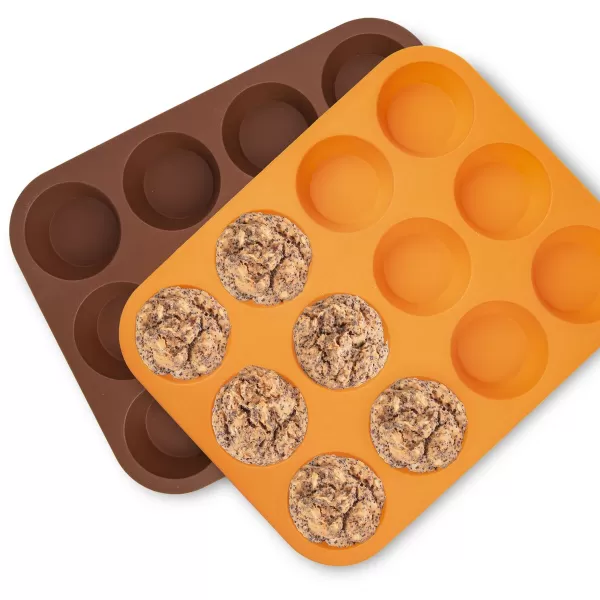 Forma silikon muffiny 12 hnědá