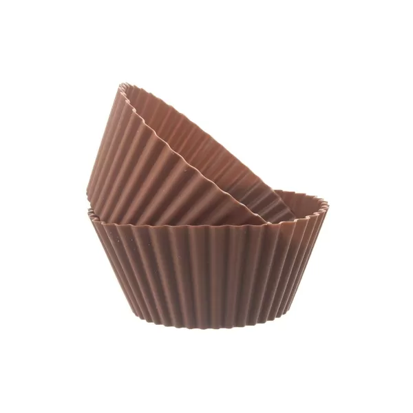 Formička silikon košíček muffiny 6 ks hnědá