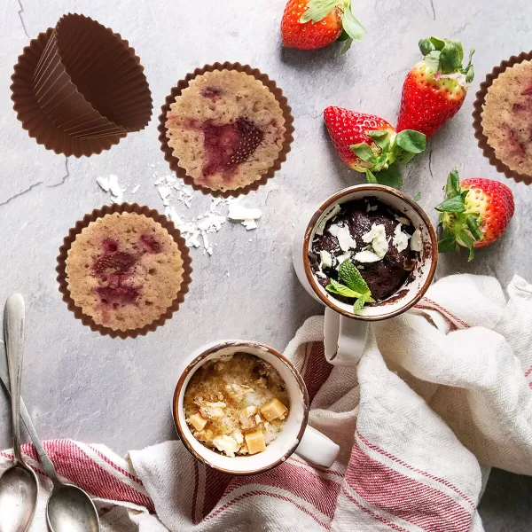 Formička silikon košíček muffiny 6 ks hnědá