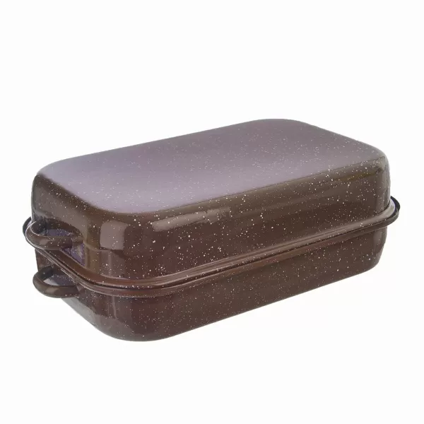 Pekáč smalt BROWN 42,5x25x13 cm víko