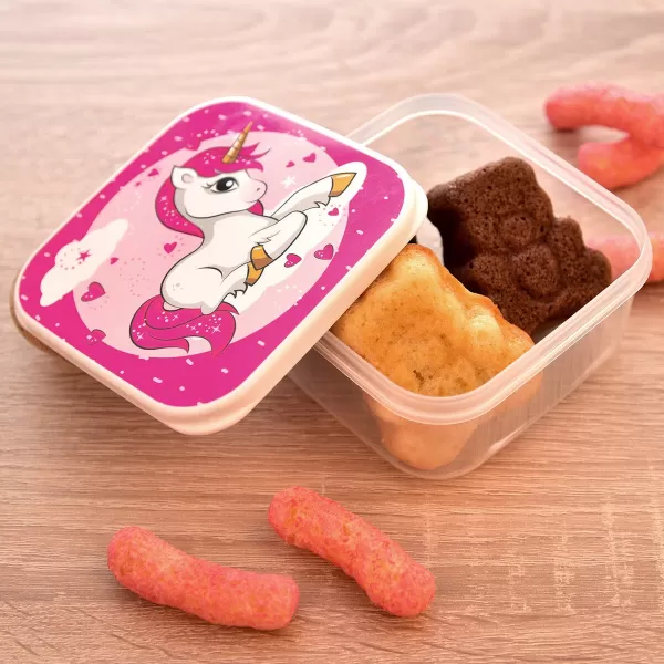 Box UH svačina Child čtverec 4 ks jednorožec