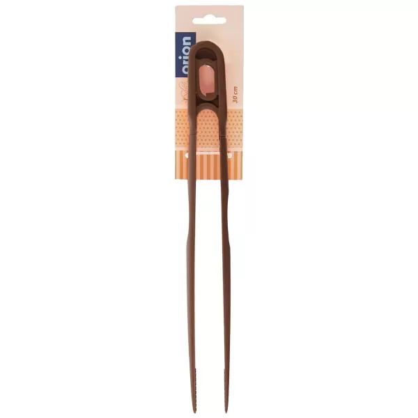 Pinzeta-obracečka silikon 30 cm hnědá
